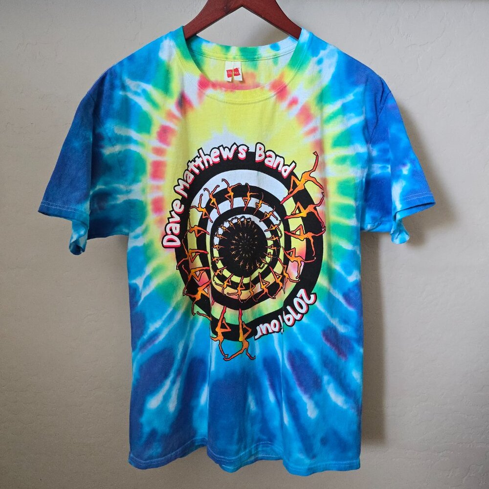 Dave Matthews Band 2019 Concert Tour Tie Dye Graphic T-Shirt Men’s Large Unisex - Picture 2 of 11